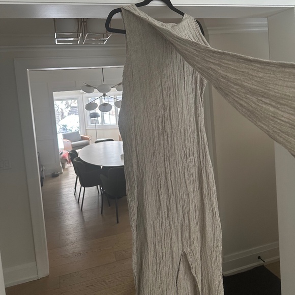 BLACK CRAINE Obi Linen Dress in Ash (Taupe-Grey) - Size L - Picture 12 of 16